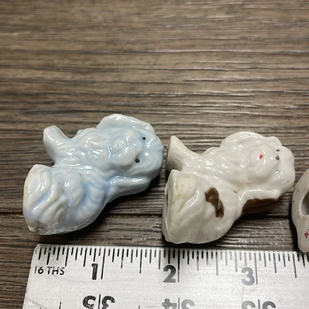 3 Vintage Pekinese Ceramic Figurines, Made in Japan
